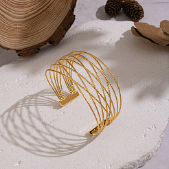 Минималистичные многорядные витые браслеты-манжеты из нержавеющей стали 304&nbsp;SR5020