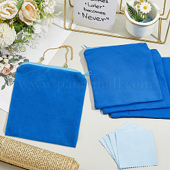 4 шт. мешочки для хранения серебряных ювелирных изделий из микрофибры на молнии&nbsp;ABAG-BBC0001-33A