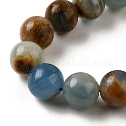 Нити из натурального голубого кальцита G-H312-C02-12mm