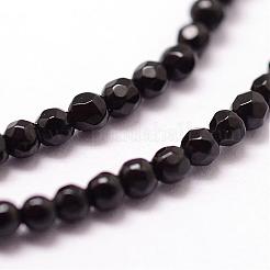 Бусины из натурального черного оникса&nbsp;G-N0171-10-3mm