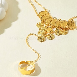 Винтажные латунные браслеты-кольца из золотых монет для женщин&nbsp;OX7781