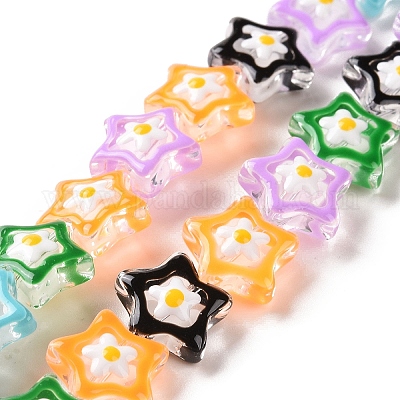 Прозрачные стеклянные бусины LAMP-K037-07E-1