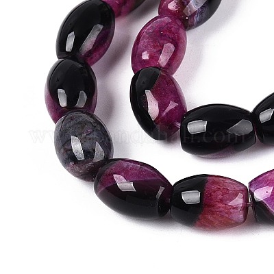 Окрашенные естественный агат бисер пряди&nbsp;G-T144-51A-02-1