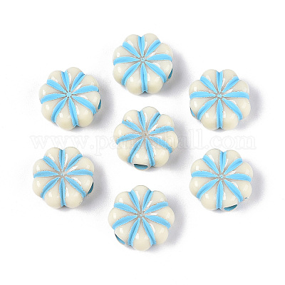 Окрашенные непрозрачные акриловые бусины&nbsp;OACR-T029-02M-1