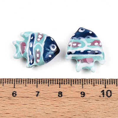 Фарфоровые бусины ручной работы&nbsp;PORC-N009-08F-1