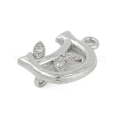 Латунные хрустальные стразы буквы звенья соединительные подвески&nbsp;KK-S395-06P-D-1