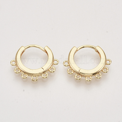 Латунные серьги-обручи&nbsp;KK-T048-016G-NF-1