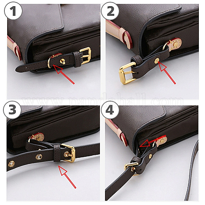 Искусственная кожа и сплав неповрежденные регулируемые роликовые пряжки для сумок&nbsp;FIND-WH0126-162-1