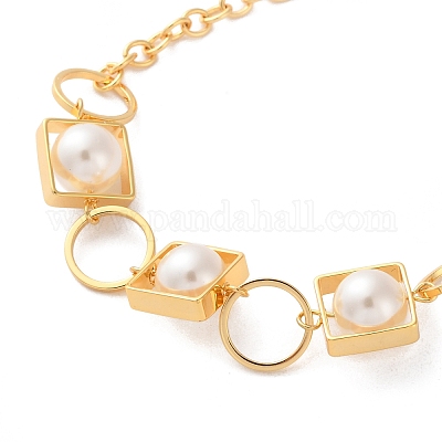 Латунь ссылка браслеты для женщин BJEW-P342-14G-1