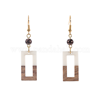 Подвески из смолы и дерева&nbsp;RESI-OL0001-09C-1