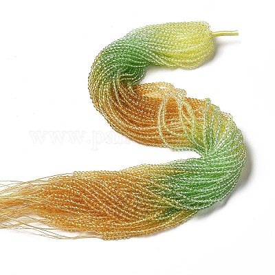 Прозрачный градиент цвета стеклянные бусины пряди X1-GLAA-H021-01B-15-1