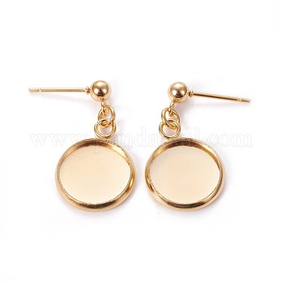 Серьги-гвоздики из нержавеющей стали 304&nbsp;STAS-L226-019G-G-1