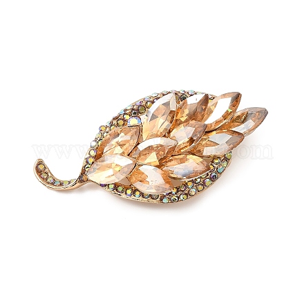 Брошь из ретро сплава со стразами&nbsp;LS-JEWB-K018-28KCG-1