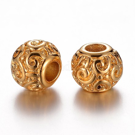 Европейские бусины из нержавеющей стали 304&nbsp;LS-CPDL-D030-29G-1