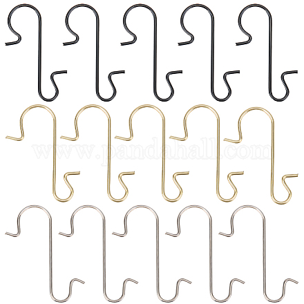 240 шт. 3-х цветные крючки из нержавеющей стали S-образной формы&nbsp;AJEW-SC0003-69-1