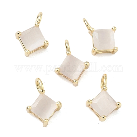 Латунные подвески в виде кошачьего глаза&nbsp;KK-C251-09C-G01-1