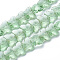 Transparent Glass Beads, Faceted, Butterfly, Pale Green, 8x10x6mm, Hole: 1mm