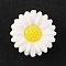 Silicone Beads, Daisy, White, 19.5x8mm, Hole: 2mm