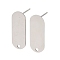 316 Stainless Steel Oval Stud Earring Findings, Stainless Steel Color, 21x8mm, Hole: 1.6mm, Pin: 0.8x11.5mm