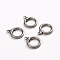 Tarnish Resistant 304 Stainless Steel Toggle Clasps Parts, Ring, Stainless Steel Color, 18x14x3mm, Hole: 1.5mm, Inside: 10x10mm