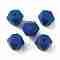 Food Grade Eco-Friendly Silicone Beads, Hexagon, Dark Blue, 14x14x14mm, Hole: 2mm