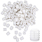 100Pcs PP Plastic Nuts, White, 10x8.5mm