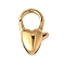 Ion Plating(IP) Heart 304 Stainless Steel Lobster Claw Clasps, Golden, 20x11x5mm, Hole: 1.5mm