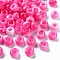 Acrylic European Beads, Imitation Gemstone, Large Hole Beads, Rondelle, Deep Pink, 11x8mm, Hole: 5mm, about 650pcs/500g