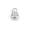 925 Sterling Silver Weight Charms, with Jump Rings, Silver, 7.5x6.5x3.5mm, Hole: 3.5mm