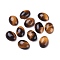 Natural Tiger Eye Cabochons, Oval, 8x6x2mm