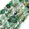 Natural Green Onyx Agate(Dyed & Heated) Beads Strands, Nuggets, Tumbled Stone, 4.5~11.5x3~7x3.5~6mm, Hole: 1~1.2mm, about 48~68pcs/strand, 15.35~15.94''(39~40.5cm)