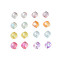 Transparent Acrylic Beads, AB Color Plated, Nuggets, Mixed Color, 10.5x10x8mm, Hole: 1.6mm, about 1200pcs/500g