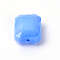 Opaque Solid Color Glass Beads, Imitation Jade, Octagon Rectangle, Light Sky Blue, 18x13x6.5mm, Hole: 1.2mm