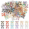 72Pcs 12 Colors Alloy Enamel Pendants, Bowknot Charm, Mixed Color, 15x13.5x3mm, Hole: 1.4mm, 6pcs/color