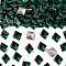 Preciosa® MAXIMA Crystal Fancy Stones, Czech Crystal, 435 23 615 Square, Dura Foiling, 50730 Emerald, 6x6mm