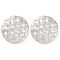 Anti-Tarnish 304 Stainless Steel Studs Earring Findings, with Hoop, Flat Round, Stainless Steel Color, 20mm, Hole: 2.5mm, Pin: 0.7x11mm