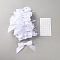 Bowknot Polyester Ornament Accessories, White, 95x150x10mm