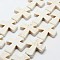 Synthetic Magnesite Bead Strands, Cross, 37x30.5x7mm, Hole: 1mm