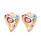 Rack Plating Alloy Enamel Pendants, Heart, Cadmium Free & Nickel Free & Lead Free, FireBrick, 34x25x3mm, Hole: 3.8mm