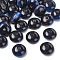30Pcs Resin Beads, Rondelle, Midnight Blue, 10x6mm, Hole: 1.5mm