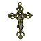 Tibetan Style Alloy Pendants, For Easter, Crucifix Cross, Cadmium Free & Nickel Free & Lead Free, Antique Bronze, 55.5x34x5mm, Hole: 2mm, about 190pcs/1000g