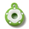Alloy Enamel Charms, Donut Charm, Yellow Green, 12.5x10x3mm, Hole: 1.5mm