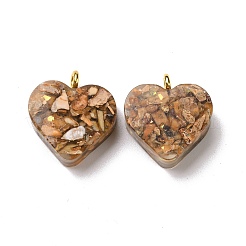 Подвески из прозрачной смолы из натуральной имперской яшмы&nbsp;G-E185-12G-04