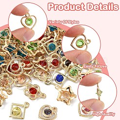 60 шт. подвески из экологически чистого железа со стразами&nbsp;IFIN-YW0003-91