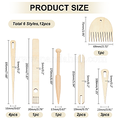 Набор деревянных палочек для ручного ткацкого станка&nbsp;DIY-WR0004-19