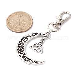 Подвеска в тибетском стиле из сплава с узлом Троицы/Луной&nbsp;HJEW-JM01527