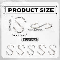 100 шт. S-образные застежки из нержавеющей стали 304&nbsp;FIND-LP0003-44