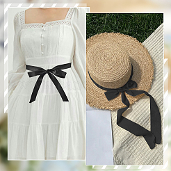 2шт. длинный галстук-бабочка из ленты для женщин&nbsp;AJEW-SP0003-50A