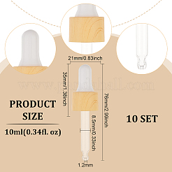 Прямые стеклянные глазные капельницы&nbsp;LS-MRMJ-WH0075-60B-01