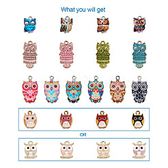 Кулоны с эмалью из платины и позолоченного сплава&nbsp;ENAM-BT0001-07